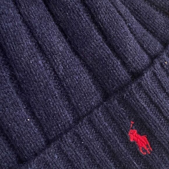 Polo Ralph Lauren Mens Signature Wool Cuffed Beanie Blue Red One Size (b) New - Picture 3 of 8